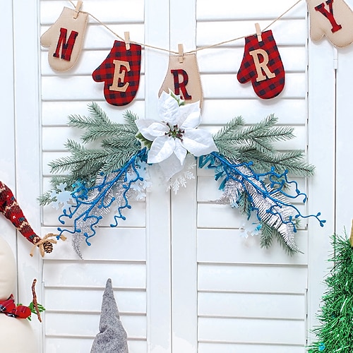 

Christmas Wreath,Artificial Xmas Garland for Front Door Christmas Wreath for Home Decor Christmas Winter Decorations