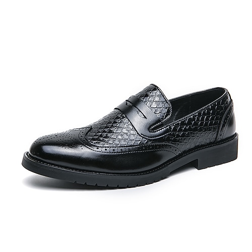 

Homme Mocassins et Slip On Chaussures Bullock Chaussures habillées Mocassins Penny Britanique du quotidien Soirée Evénement Polyuréthane Respirable Confortable Antidérapantes Mocassins Noir Marron