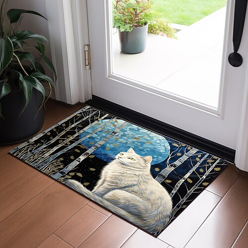 

Painting Cats Doormat Non-Slip Oil Proof Rug Indoor Outdoor Mat Bedroom Decor Bathroom Mat Entrance Rug Door Mat