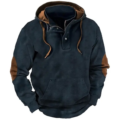 

Hombre Sudadera Azul Marino Con Capucha Bloque de color Retazos Deporte Diario Festivos Ropa de calle Fresco Casual Otoño invierno Ropa Sudaderas con capucha Sudaderas