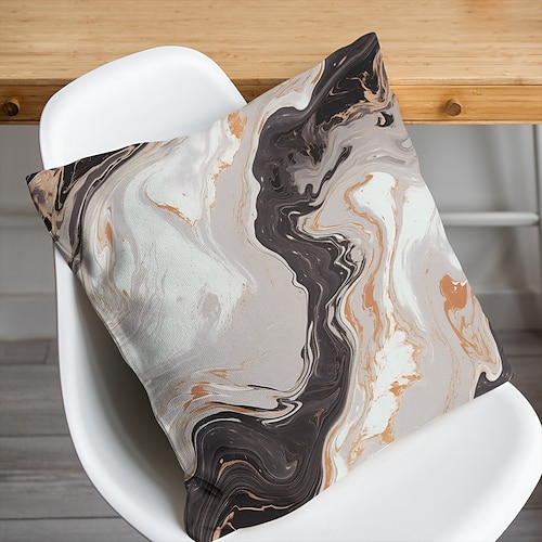 

Funda de almohada de doble cara con patrón de mármol, funda de cojín cuadrada decorativa suave, funda de almohada para dormitorio, sala de estar, sofá, silla, 1 ud.