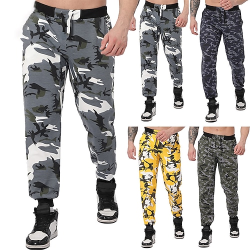 

Men's Sweatpants Joggers Camo Pants Pocket Camouflage Comfort Breathable Outdoor Daily Going out Fashion Casual Yellow Army Green