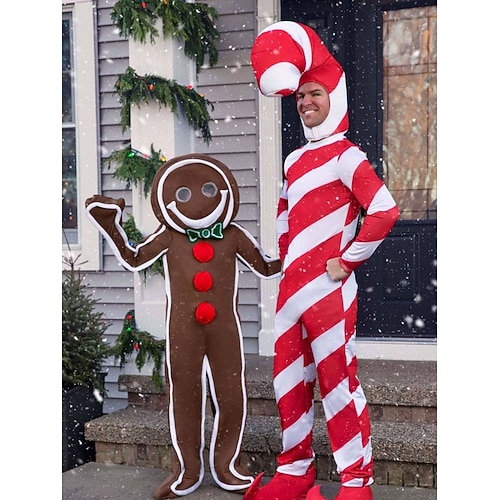 Om de turtă dulce Salopetă Costume Cosplay Onesies Bărbați Pentru femei Crăciun Ajunul Craciunului Crăciun Costum Cosplay Adulți Crăciun Petrecere Costum