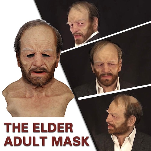 

Old Man Mask Halloween Props Adults' Men's Women's Funny Scary Costume Halloween Carnival Easy Halloween Costumes