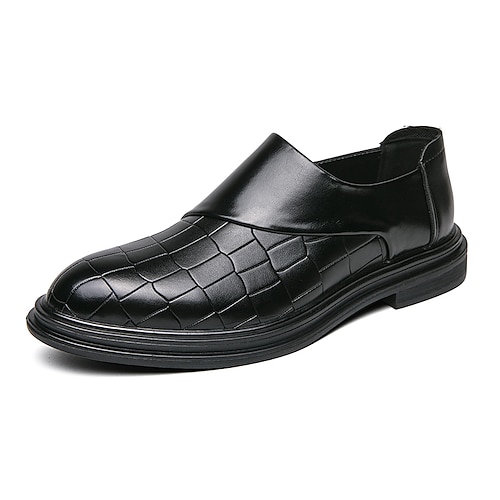 

Homme Mocassins et Slip On Chaussures habillées Entreprise Britanique du quotidien Polyuréthane Confortable Antidérapantes Fermeture Noir Marron Printemps Automne
