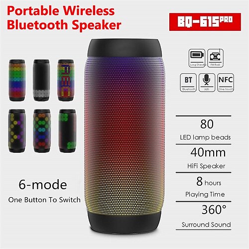 

BQ - 615 PRO Portable Wireless Bluetooth Speaker Super Bass Blutooth Bicycle Speaker Sound Box FM Radio For Phone