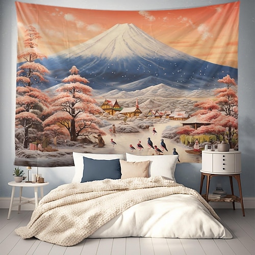 

Berg-Fuji-Landschaft, hängender Wandteppich, Wandkunst, großer Wandteppich, Wanddekoration, Fotografie, Hintergrund, Decke, Vorhang, Zuhause, Schlafzimmer, Wohnzimmer, Dekoration