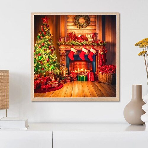 

1 pieza de regalo de Navidad diy pintura de diamante árbol de Navidad pintura de diamante artesanal regalo para el hogar sin marco 50x5 0cm/19,7 ''x 19,7''