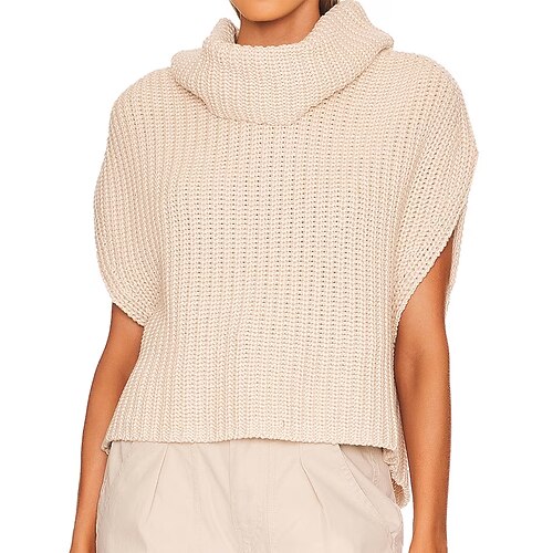 

Dolman Half-Sleeve Knitted Pullover