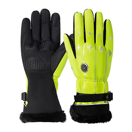 

Guantes calefactores eléctricos unisex, guantes calefactables impermeables y gruesos, guantes deportivos antideslizantes para ciclismo al aire libre de otoño e invierno