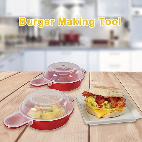 New! 2pcs/set Easy Egg wich Creative Microwave Egg Cooker 1 Minute Fast Egg  Maker ss1352