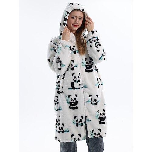 

Adulto Vestuário de Noite Cobertor com capuz grande Cobertor vestível com bolso Gato Panda Pinguim Animal Pijamas Macacão Pêlo de Coelho Cosplay Para Homens Mulheres Carnaval Pijamas Animais desenho