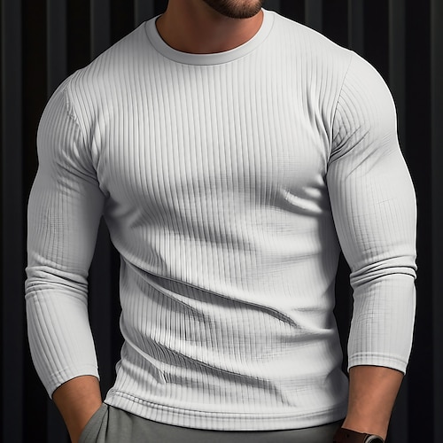 Basic T-shirt with long sleeves - T-shirts - CLOTHING - Man 