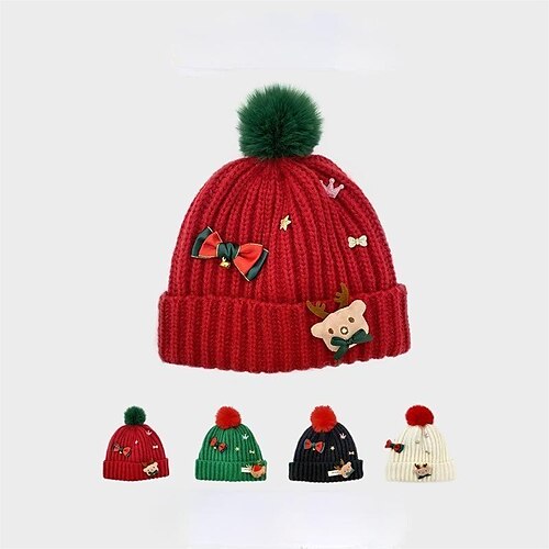 

Chapeaux Bonnets Enfants Unisexe Actif Ecole Cadeau Noël du quotidien Couleur unie Graphic Motif des animaux Acrylique Vert fauve Rouge fauve Noir fauve Taille unique