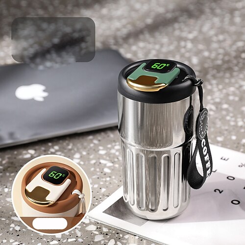 450ml Stainless Steel Smart Insulation Coffee Mug Portable keeps