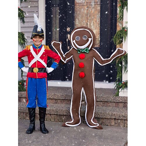 Om de turtă dulce Salopetă Costume Cosplay Onesies Bărbați Pentru femei Crăciun Ajunul Craciunului Crăciun Costum Cosplay Adulți Crăciun Petrecere Costum