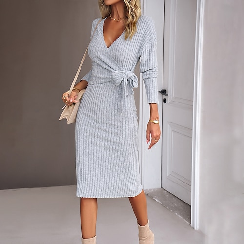 wrap jumper dress