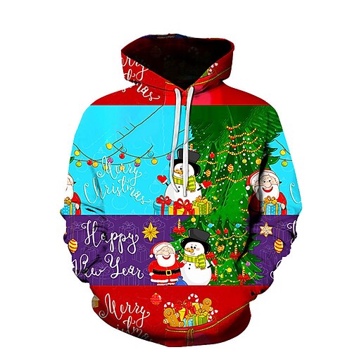 

Muñeco de Nieve Suéter de navidad Sudadera Pullover Estampado Bolsillo delantero Gráfico Sudadera Para Hombre Mujer Unisexo Adulto Impresión 3D 100% Poliéster Fiesta