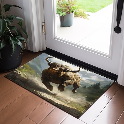 

Animal Yak Doormat Non-Slip Oil Proof Rug Indoor Outdoor Mat Bedroom Decor Bathroom Mat Entrance Rug Door Mat