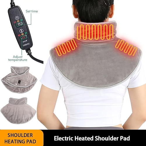 

Heating Pad Electric Heat Pads for Neck and Shoulders Neck Shoulder Heating Pad with 3 Heat Settings 3 Timer Setting