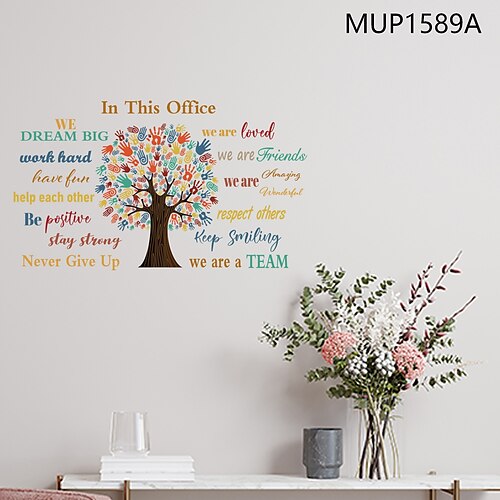 

Palmera color proverbios ingleses se pueden quitar sala de estar dormitorio estudio habitación de los niños fondo del hogar pegatinas de pared decorativas