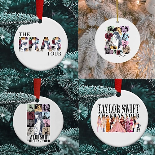 

ornement de tournée des époques - Swiftmas - cadeau pour Swiftie - version taylor - 3 rond - cadeau de Noël - Swiftea - album taylor