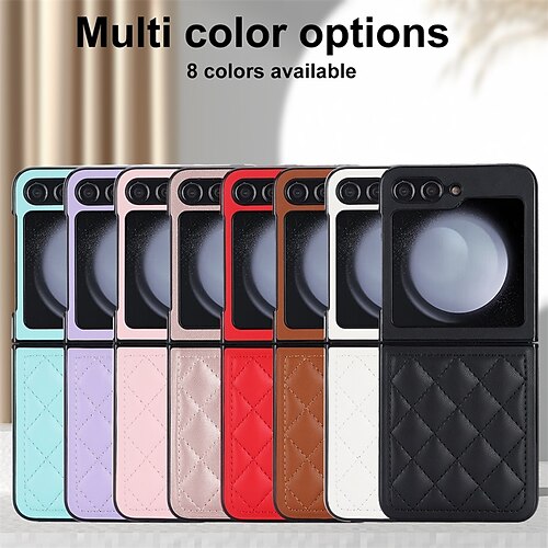 

teléfono Funda Para Samsung galaxia Z Flip 5 Z Flip 4 Z Flip 3 Funda Trasera Protector de cuerpo completo Antigolpes Color sólido ordenador personal Cuero de PU