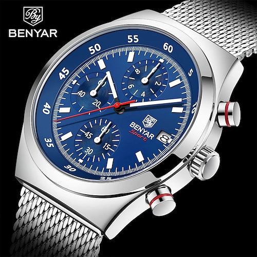 

BENYAR 2023 Luxury Men Watch Waterproof Fashion Casual Quartz Wristwatch Man's Business Watches Male Sport Clock