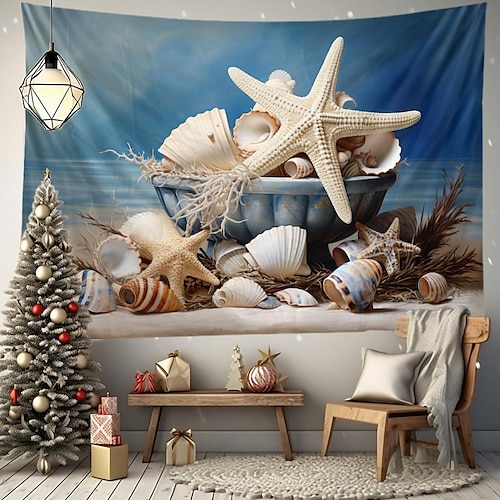 

Weihnachten, nautische Party, hängender Wandteppich, Wandkunst, großer Wandteppich, Wanddekoration, Fotografie, Hintergrund, Decke, Vorhang, Zuhause, Schlafzimmer, Wohnzimmer, Dekoration