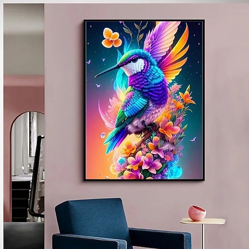 

1pc Animal DIY Diamond Painting Bird Diamond Painting Handcraft Home Gift Without Framee 40x70cm/15.75''x27.56''