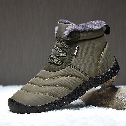 

Hombre Botas Botas de nieve Botas de invierno Forro de Lana Senderismo Ciclismo Casual Británico Diario Oficina y carrera Punto Tejido Impermeable Templado Antideslizante Mitad de Gemelo Cordones