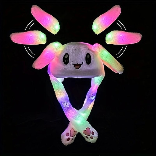 

Funny Bunny Hat with Jumping Ears - Perfect for Christmas Parties! Christmas Halloween Thanksgiving gifts