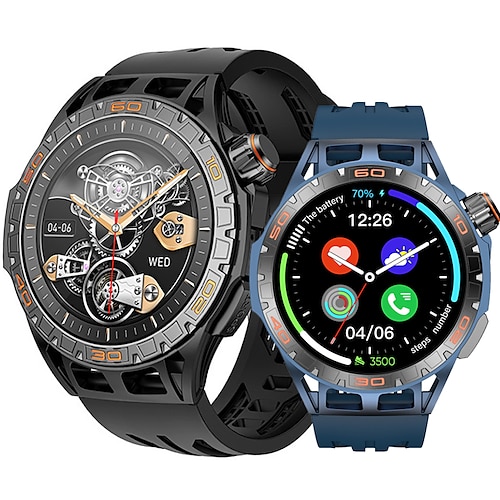 

Neue Smartwatch mit 1,43 Zoll Amoled-Bildschirm, Smartwatch, Fitness-Laufuhr, Bluetooth, Schrittzähler, Anruferinnerung, Fitness-Tracker, kompatibel mit Android iOS, Damen und Herren, wasserdicht,