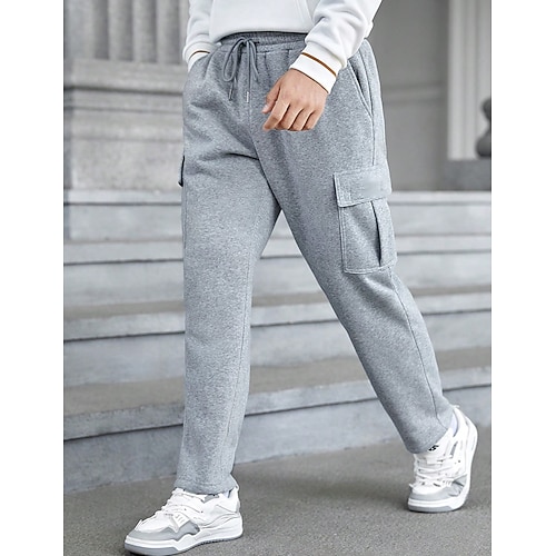 

Hombre Pantalones de Deporte Pantalón Jogger Pantalones deportivos tipo cargo Bolsillo Correa Cintura elástica Plano Comodidad Transpirable Exterior Diario Noche Mezcla de Algodón Moda Casual Gris