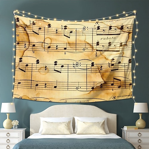 

Tapiz colgante de música, arte de pared, tapiz grande, decoración mural, fotografía, telón de fondo, manta, cortina, decoración para el hogar, dormitorio y sala de estar