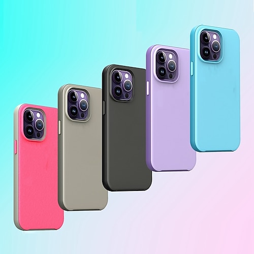 

telefone Capinha Para iPhone 15 Pro Max Plus iPhone 14 13 12 11 Pro Max Plus Mini Capa traseira Proteção de 4 cantos Antichoque Côr Sólida Retro Silicone