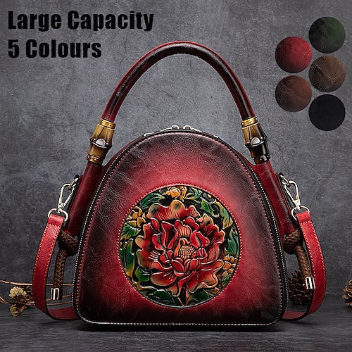 

Femme Sac à main Sac bandoulière Sac d'épaule Sac Dôme faux cuir Soirée du quotidien Vacances Fermeture Relief Grande Capacité Etanche Poids Léger Couleur unie Géométrique Folk Noir Rouge Marron