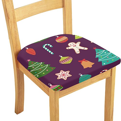 

Housse de chaise de salle à manger en spandex de Noël, housse de siège extensible, lavable, protection de cuisine pour salle à manger, cérémonie de mariage, durable