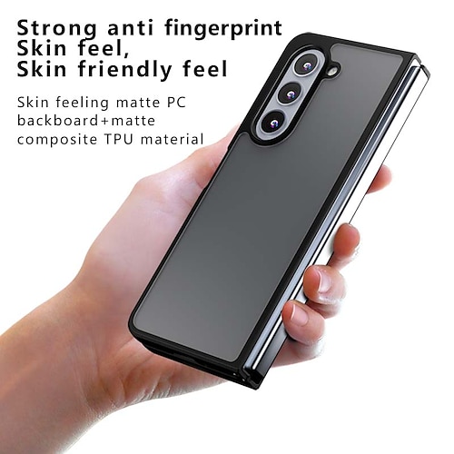 

téléphone Coque Pour Samsung Galaxy Z Fold 5 Z Fold 4 Coque Arriere Prise en charge de la charge sans fil Antichoc TPU PC