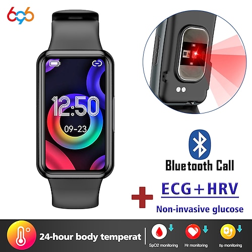 

696 LJ06 Montre intelligente 1.47 pouce Smartwatch Montre Connectée Bluetooth ECG PPG Podomètre Rappel d'Appel Compatible avec Android iOS Femme Hommes Mode Mains-Libres Rappel de Message IP 67