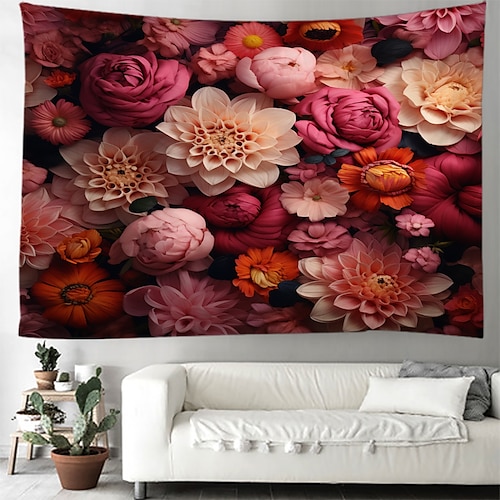 

grande tapisserie suspendue florale art mural grande tapisserie décor mural photographie toile de fond couverture rideau maison chambre salon décoration