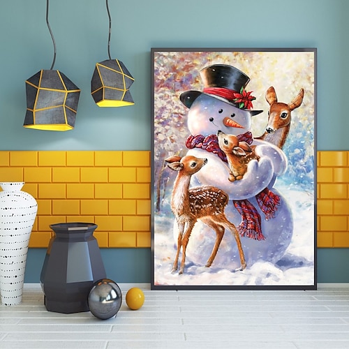 

1pc frameless DIY 5D adult artificial diamond digital painting set Christmas diamond painting art embroidery pictures digital painting art crafts for wall decoration Christmas surprise gifts