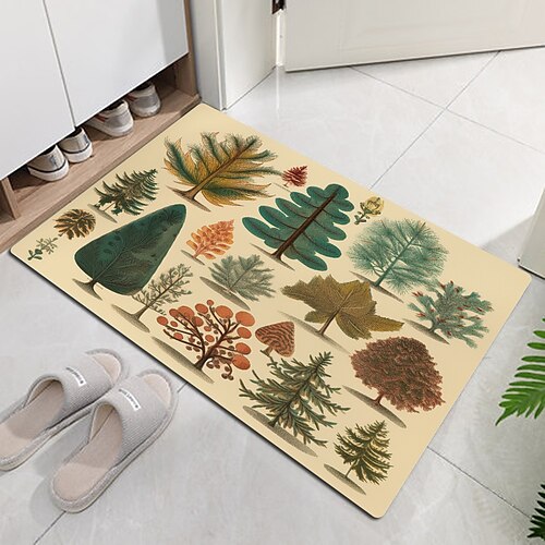 

Vintage Plant Doormat Non-Slip Oil Proof Rug Indoor Outdoor Mat Bedroom Decor Bathroom Mat Entrance Rug Door Mat