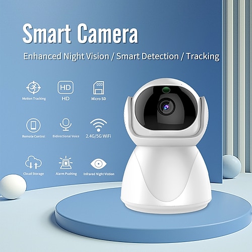 

IP Camera 2MP dome Wireless Motion Detection Remote Access IR-cut Indoor Support 128 GB