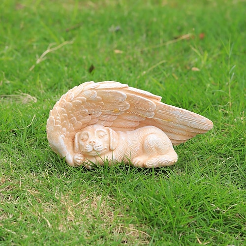 

Nuevos y creativos accesorios artísticos de alas de Ángel para mascotas de resina de perro Ángel y artesanías conmemorativas