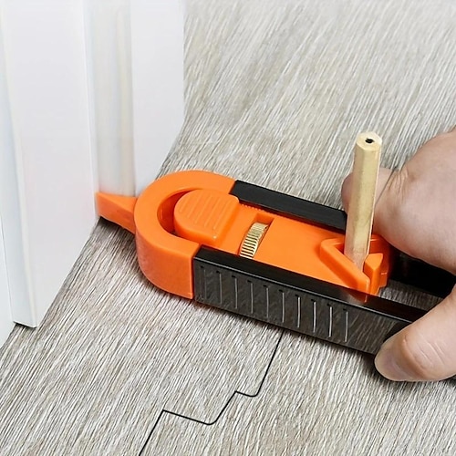 

Accurate Woodworking Measurement Tool Set, Profile Scribing Ruler with Lock Adjustable Irregularity Radian