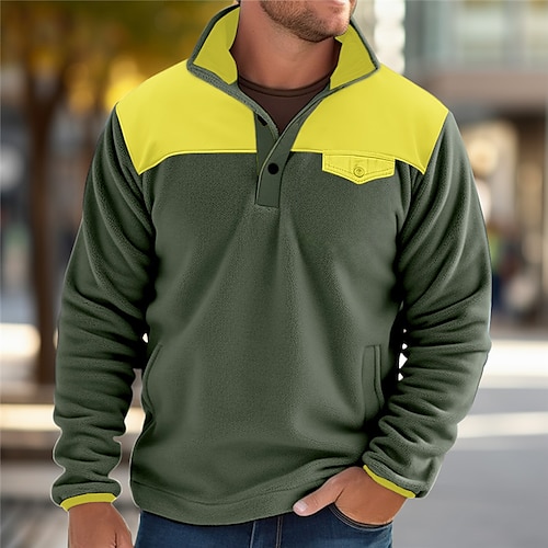 

Hombre Sudadera Negro Verde Ejército Azul Piscina Cuello Mao Bloque de color Retazos Deporte Diario Festivos Ropa de calle Básico Casual Primavera Otoño Ropa Sudaderas con capucha Sudaderas