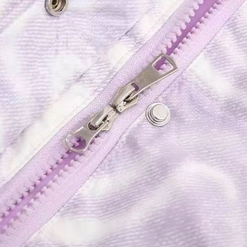  Barn Jente Dun Pufferjakke for barn Aktiv Glidelås Skole Frakk Yttertøy 4-13 år Vinter Leopard lilla leopardprint*grønn Leopardprint*rosa