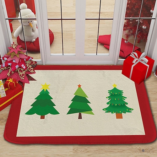 

Decorações de natal tapete da porta corredor tapetes área lavável para quarto sala cozinha banheiro tapetes antiderrapantes