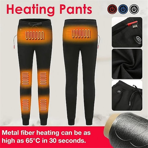 

Pantalon chauffant électrique d'hiver pour hommes et femmes, pantalon chauffant avec chargeur usb pour moto, leggings chauffants pour l'hiver